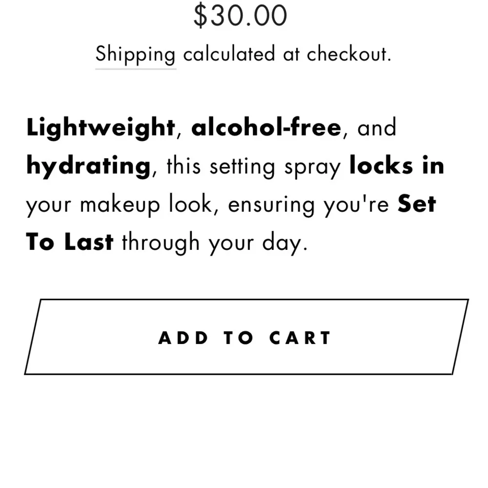 Dear midnight set to last setting spray